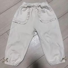 フリースパンツ 裾リボン ポケットフリル付き 95cm