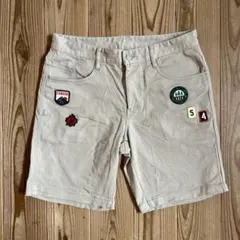 パーリーゲイツ サイズ6 LL ハーフチノパン ワッペン ベージュ ゴルフのサムネイル