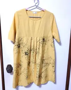 カラシ色ワンピース