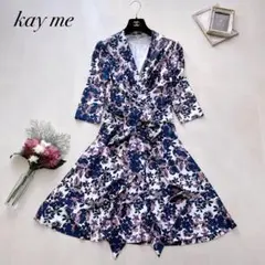 人気✨kayme ケイミー ニュアンスフラワー マリリンワンピース リボン 7