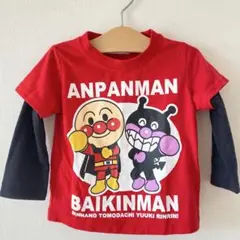 アンパンマン バイキンマン Tシャツ 赤 80