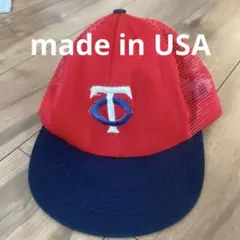 MLB公式　アメリカ製ビンテージ　ミネソタ・ツインズ キャップ 赤 青　アメカジのサムネイル