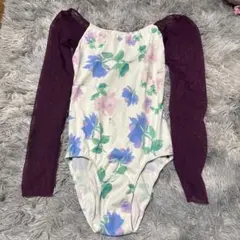 ウェアモア花柄長袖レオタード ミントグリーン | Mercari
