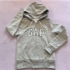 GAP グレー ジップアップパーカー　150cm 位　レディースXXS