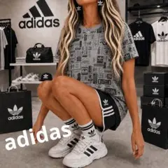 A12747 adidas古着半袖めちゃくちゃかわいいのでおすすめです！のサムネイル