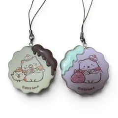 すみっコぐらし ビスケット型 ストラップ しろくま ねこ クッキー