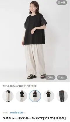 2025年購入studio CLIP リネンレーヨンワイドパンツゆったり大きめ
