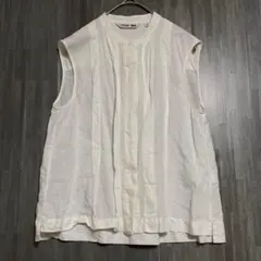UNIQLO ユニクロ　リネンブレンド ノースリーブブラウス　オフホワイト　S