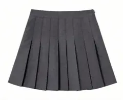 プリーツ ミニスカート グレー　shein