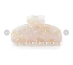 パールホワイト ヘアクリップ Fサイズ