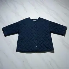 FREAK’S STORE キルティングジャケット ノーカラー 軽量Fサイズ 黒