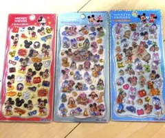 ディズニー　プチドロップステッカー　ミッキー　ミニー　ボンボンドロップシール