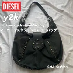 DIESEL y2k archive shoulder bag studs 黒