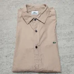 LACOSTE⭐ ベージュ 　ドット柄 シャツ サイズ3/Lサイズ