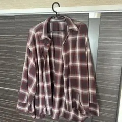 LOWRYS FARM チェック柄 長袖シャツ ブラウンのサムネイル