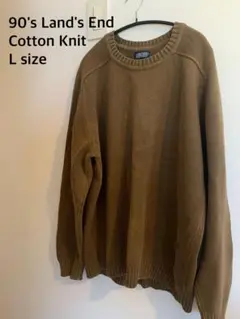 90's Land's End コットンニット Lサイズ