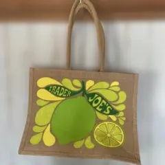 【新品・未使用】 TRADER JOE'S レモンデザイン エコバッグ