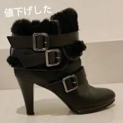 【値下げした】GINZA かねまつ ファーブーツ【22cm】のサムネイル