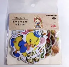 【新品】海外レトロフレークシール1点　F137