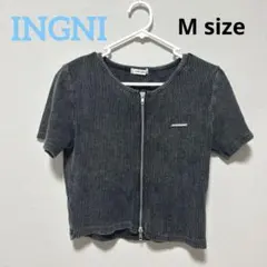 INGNI イング　リブジップ　半袖　トップス