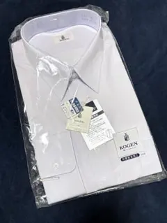 長袖ワイシャツ　形態安定　43-80 カッターシャツ　白　KOGEN 新品