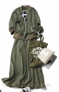 ジャンバーとロングスカートのセット