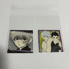 ハンターハンター スクエアステッカー キルア ゴン 2点セット