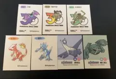 7枚セット 韓国 ポケモン シール ポケモンパン 30周年 まとめ売り