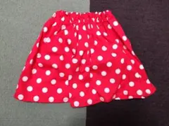 赤い水玉模様スカート 　ミニーちゃん風