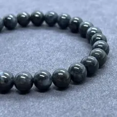 ⬛︎ 翡翠 ブラックヒスイ ブレスレット 約7.5㎜ 天然石