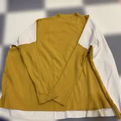 ボヌール　マスタード ハイネックニット 長袖