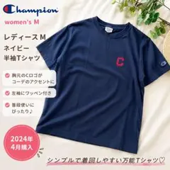 廃盤｜Champion チャンピオン レディース 半袖Tシャツ M ネイビーのサムネイル