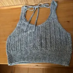 GU ニットビスチェ　青系　Lサイズ