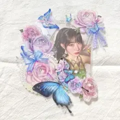 推し活 硬質ケース トレカケース トレカケースデコ バラ 蝶々 ピンク 水色