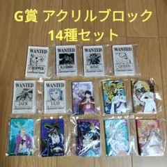 一番くじ　ワンピース　G賞 アクリルブロック　14種セット