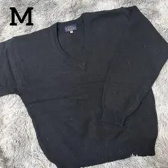 【Mr. Soro 】ブラック Vネックセーター ウール60% Mサイズ