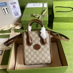 GUCCI GGスプリーム ミニトートバッグ