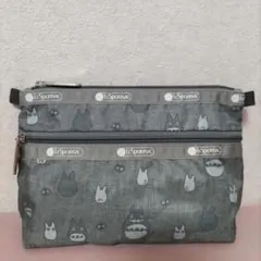 【廃盤品】レスポートサック となりのトトロ ポーチ コラボ トトロ グレー