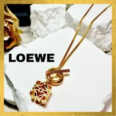 LOEWE ロエベ アナグラム ネックレス ゴールド トグル ペンダントのサムネイル
