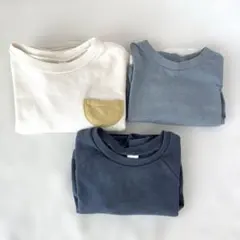 80 長袖Tシャツ・トレーナー 保育園着まとめ売り 3枚セット