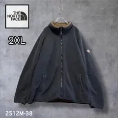 ☆人気　ノースフェイス　フリース　ジップアップ　ジャケット　グレー　2XL