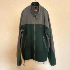 L.L.Bean フリースジャケット Lサイズ グリーン/グレー