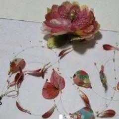 使い方いろいろおしゃれ和風和柄髪飾り!.定価6800円お正月！成人式に！新品同様