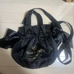 Maison de FLEUR リボン ショルダーバッグ ブラックのサムネイル