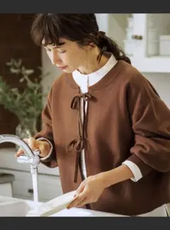 玄長なおこさんコラボ  StudioCLIP　家事らくらく洗える軽ニット