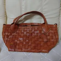 ロビタ　レザーメッシュ2way トートバッグ