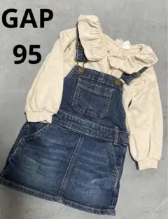 GAP ジャンパースカート95、襟付き長袖トレーナー　95セット