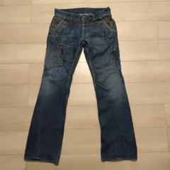 2011s NICOLE flare denim gimmick 髭 y2k - メルカリ