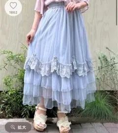 ローズ付 ドレープチュールスカートのサムネイル