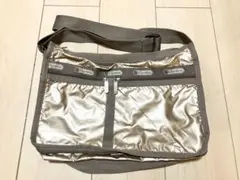 レスポートサック　シャンパンゴールド　ラメ　ショルダーバッグ